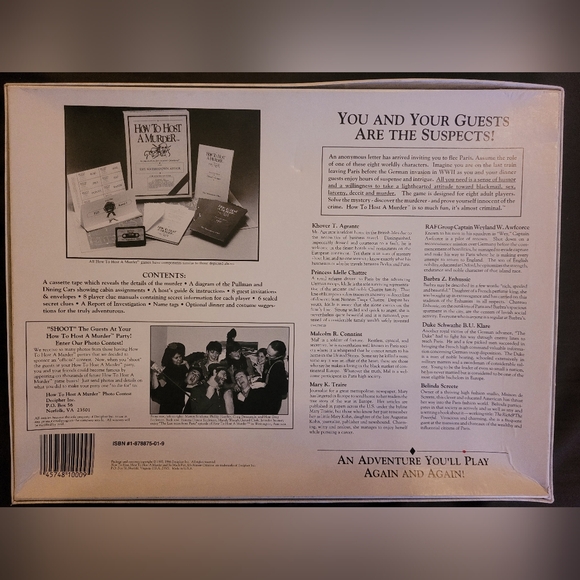 How to host a murder, vintage murder mystery interactive multi-player game - Picture 2 of 4